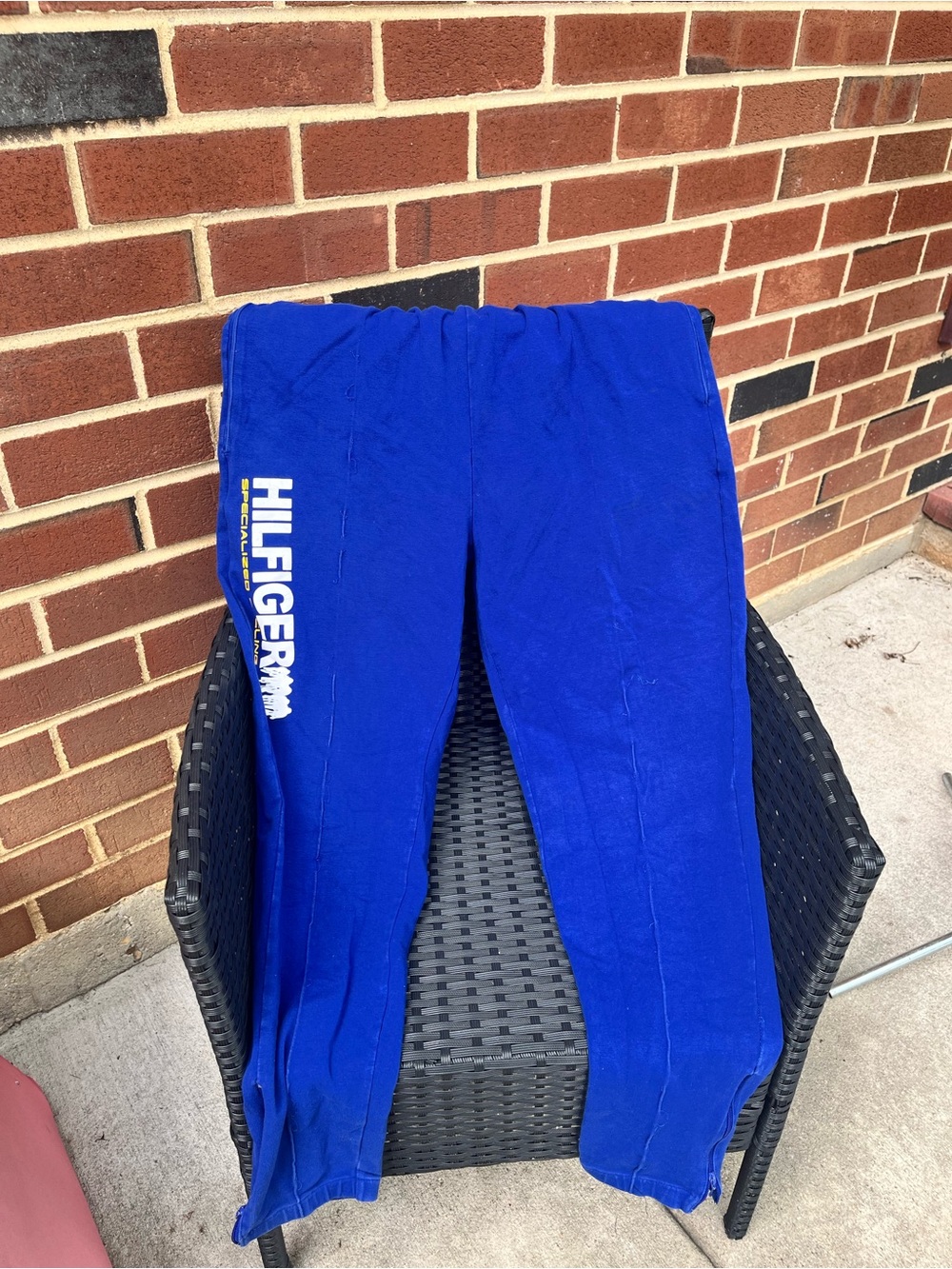 Vintage Tommy Hilfiger cycling gear mens Blue Jogger Pants